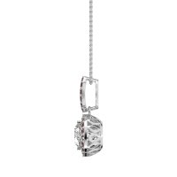 Modern Round Halo Necklace