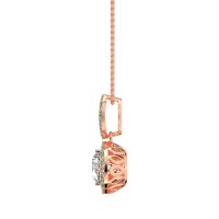 Modern Round Halo Necklace