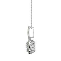 Modern Round Halo Necklace