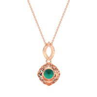 Modern Round Halo Necklace