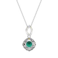 Modern Round Halo Necklace