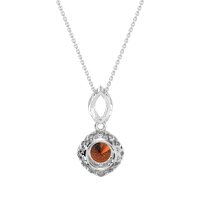 Modern Round Halo Necklace