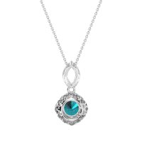 Modern Round Halo Necklace