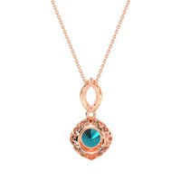 Modern Round Halo Necklace