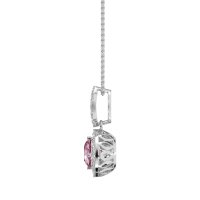 Modern Round Halo Necklace