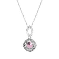 Modern Round Halo Necklace