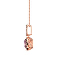 Modern Round Halo Necklace