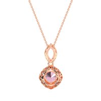 Modern Round Halo Necklace