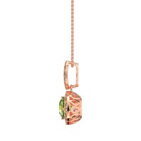 Modern Round Halo Necklace