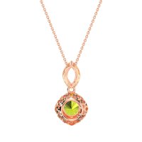 Modern Round Halo Necklace