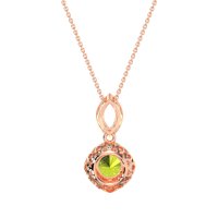 Modern Round Halo Necklace