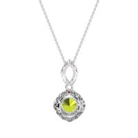 Modern Round Halo Necklace