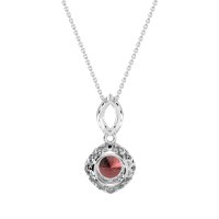 Modern Round Halo Necklace
