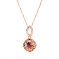 Modern Round Halo Necklace
