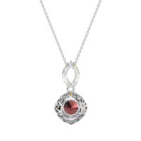 Modern Round Halo Necklace