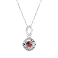 Modern Round Halo Necklace