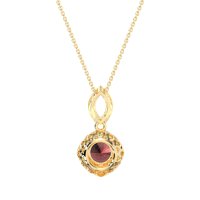 Modern Round Halo Necklace
