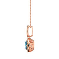 Modern Round Halo Necklace