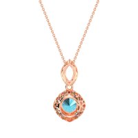 Modern Round Halo Necklace
