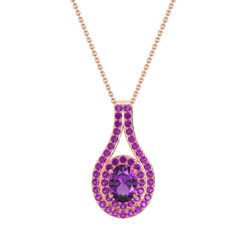 Halo Oval Wrap Necklace