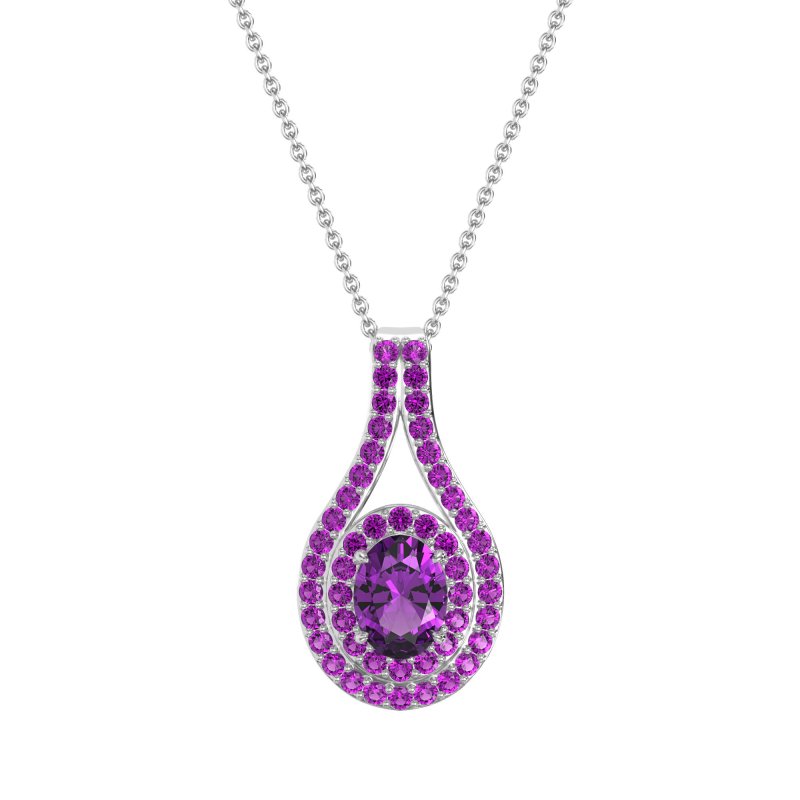 Halo Oval Wrap Necklace
