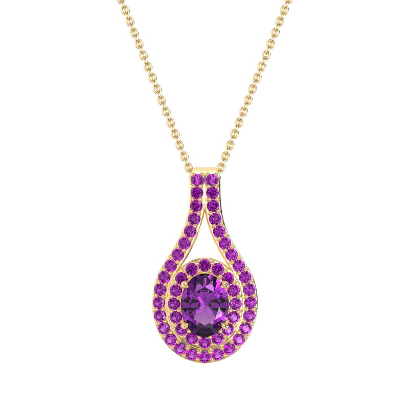 Halo Oval Wrap Necklace