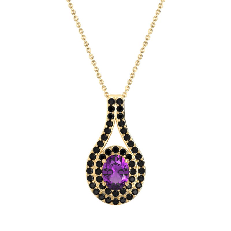Halo Oval Wrap Necklace
