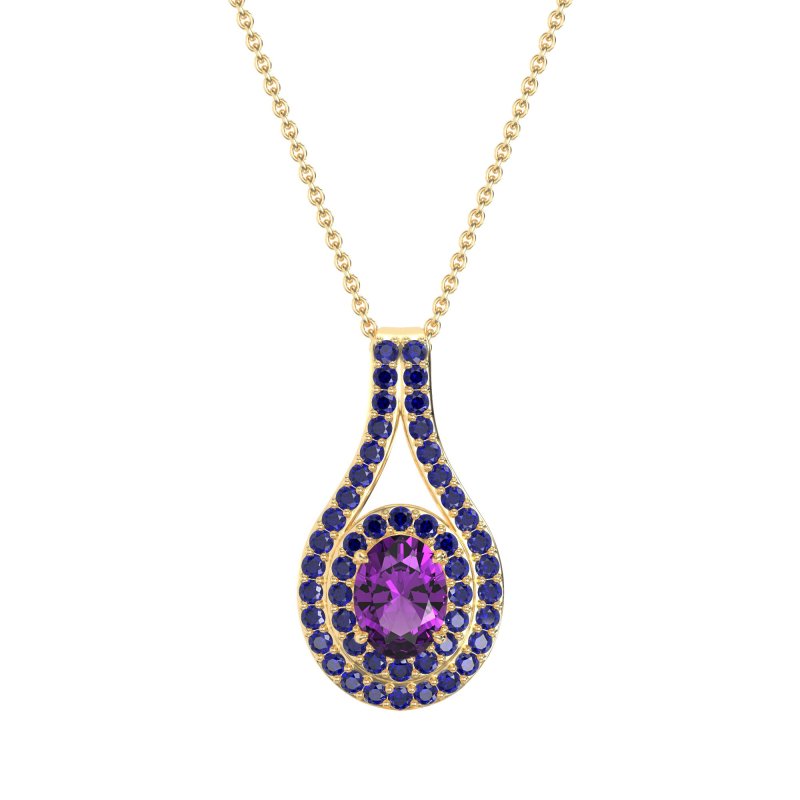 Halo Oval Wrap Necklace
