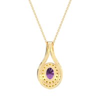Halo Oval Wrap Necklace