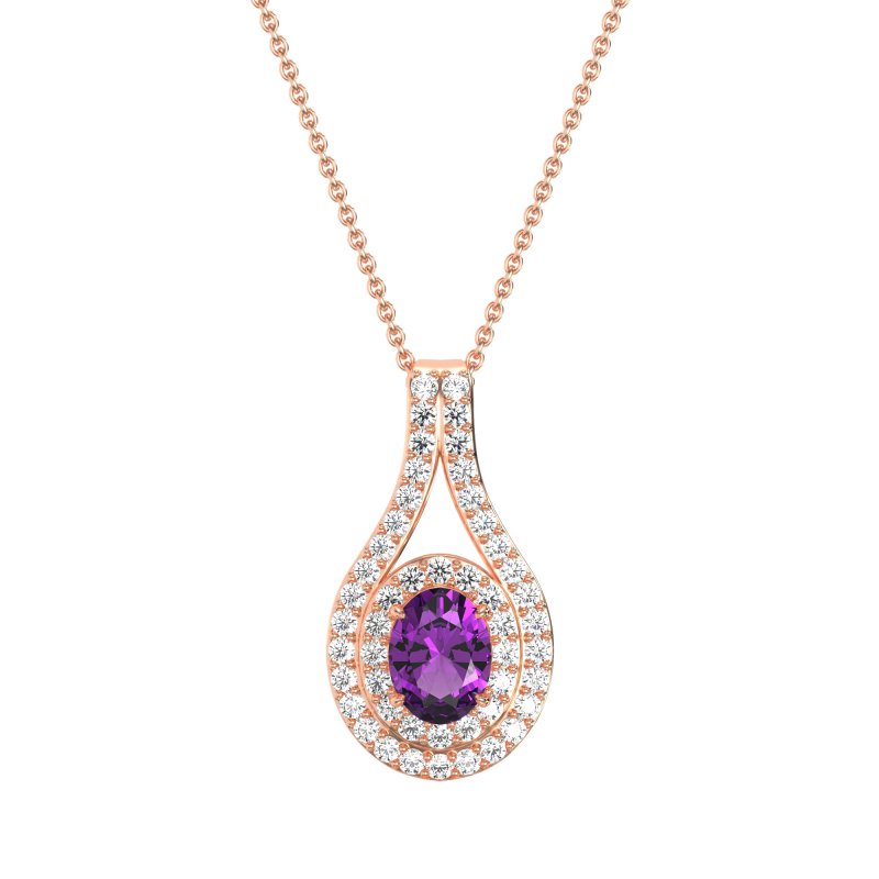 Halo Oval Wrap Necklace