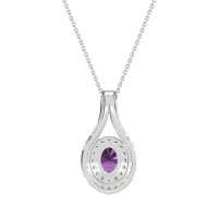 Halo Oval Wrap Necklace