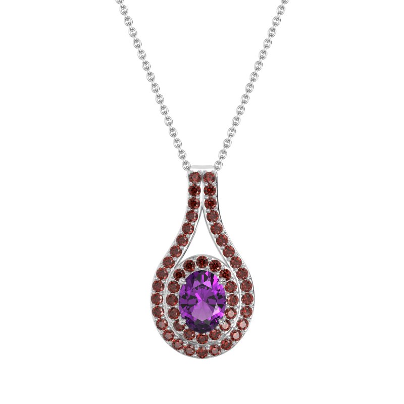 Halo Oval Wrap Necklace