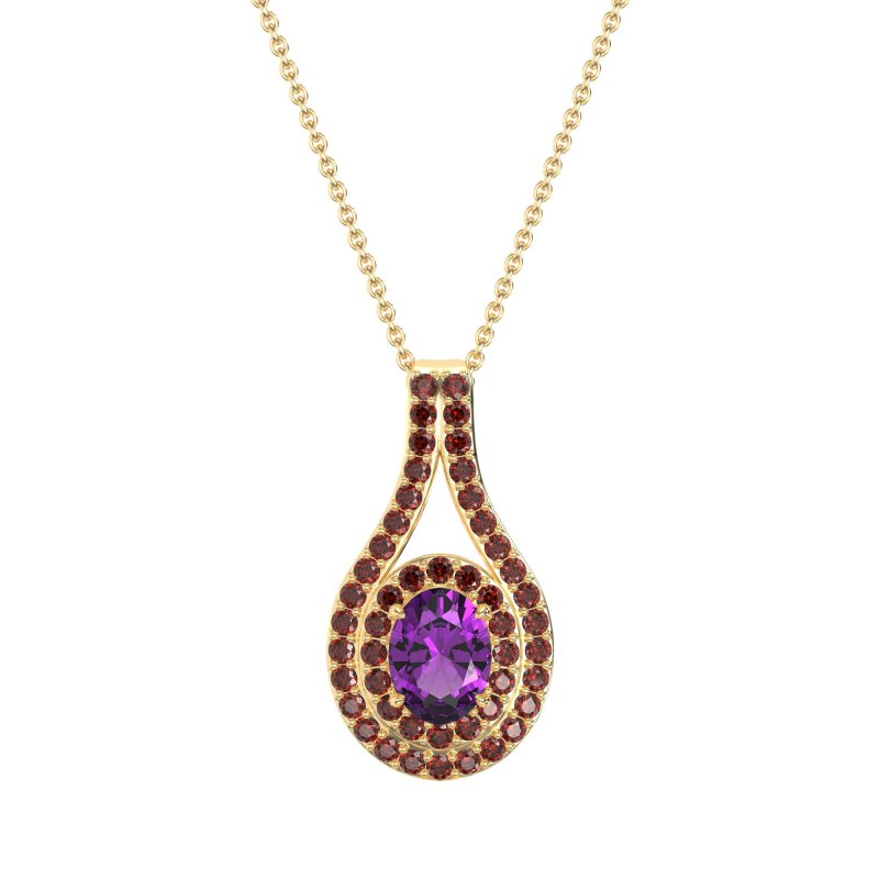 Halo Oval Wrap Necklace