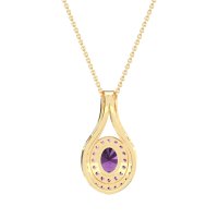 Halo Oval Wrap Necklace
