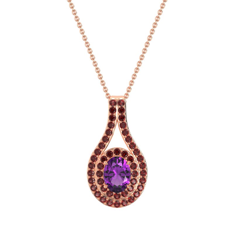 Halo Oval Wrap Necklace