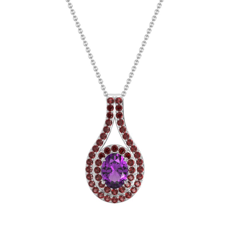Halo Oval Wrap Necklace