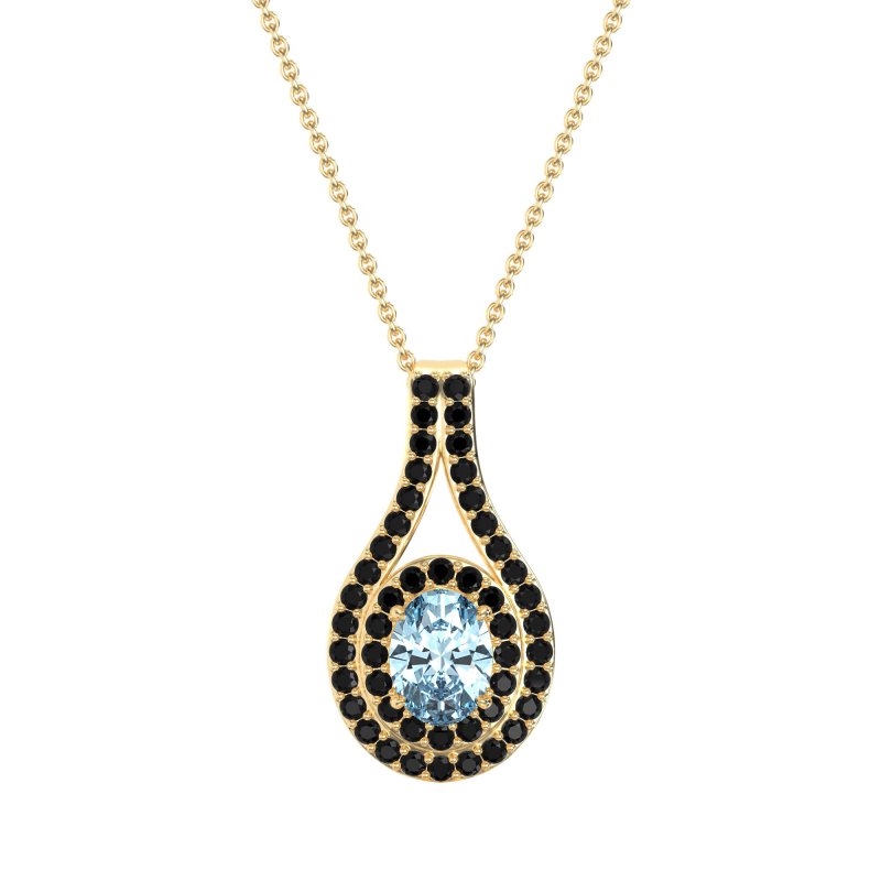 Halo Oval Wrap Necklace
