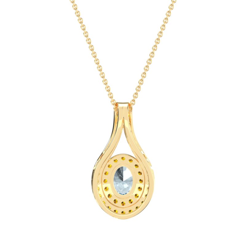 Halo Oval Wrap Necklace