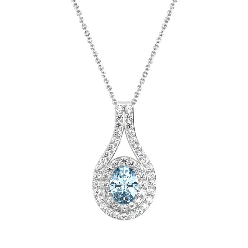 Halo Oval Wrap Necklace
