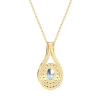 Halo Oval Wrap Necklace