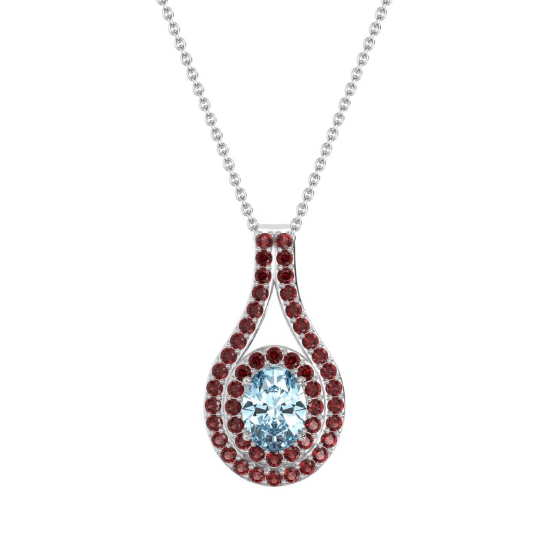 Halo Oval Wrap Necklace