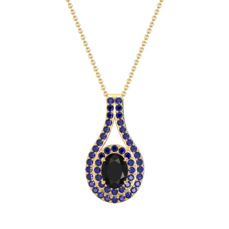 Halo Oval Wrap Necklace