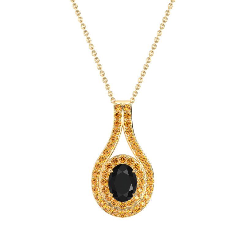 Halo Oval Wrap Necklace