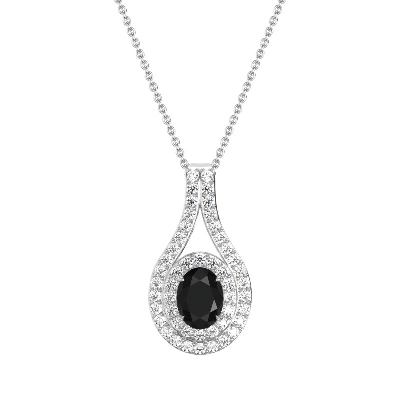 Halo Oval Wrap Necklace