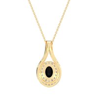 Halo Oval Wrap Necklace