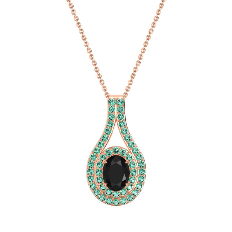 Halo Oval Wrap Necklace