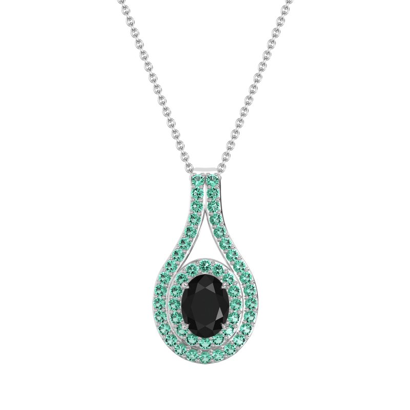 Halo Oval Wrap Necklace