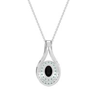 Halo Oval Wrap Necklace