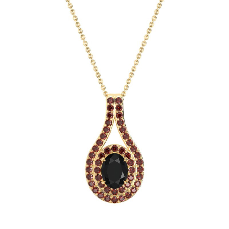 Halo Oval Wrap Necklace