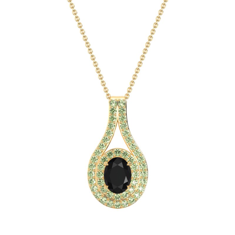 Halo Oval Wrap Necklace